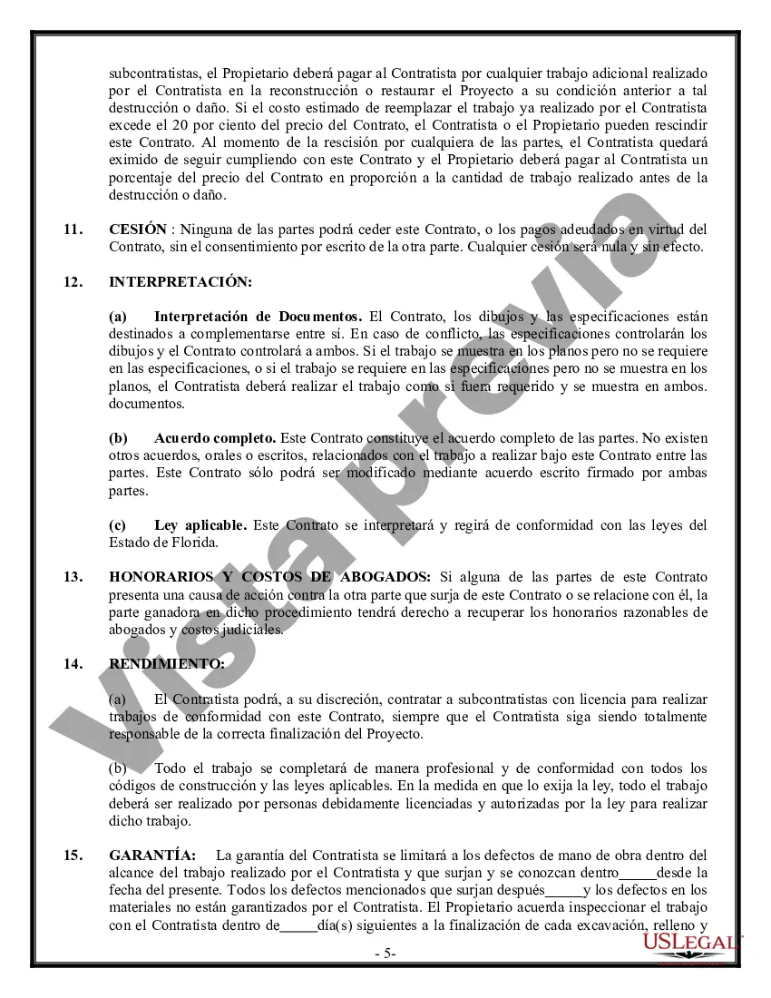 Preview Contrato de excavadora para contratista