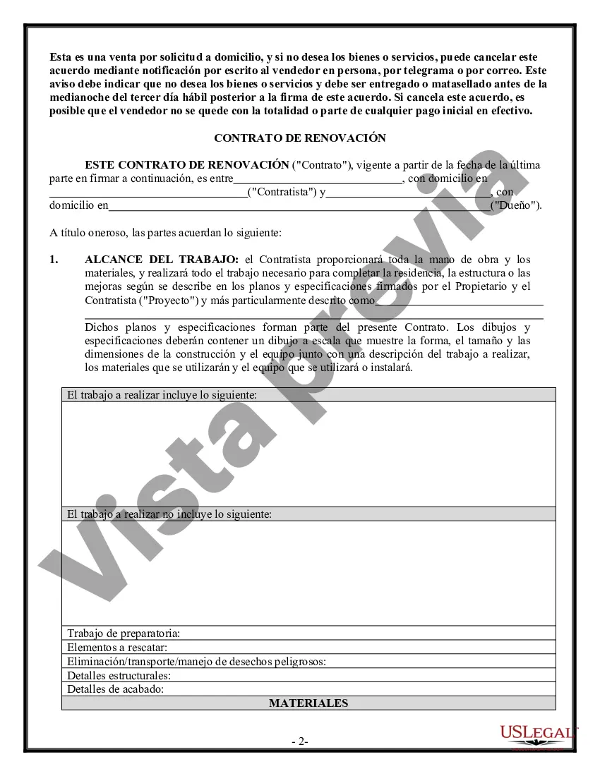 Preview Contrato de Renovación para Contratista