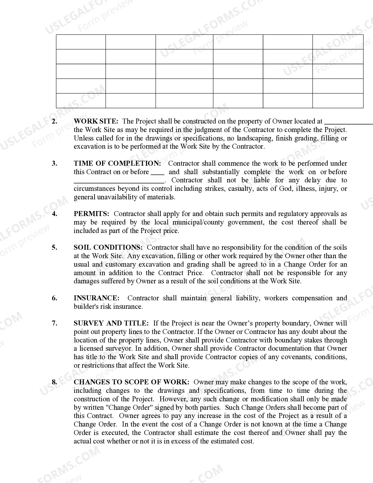 Preview Renovation Contract for Contractor