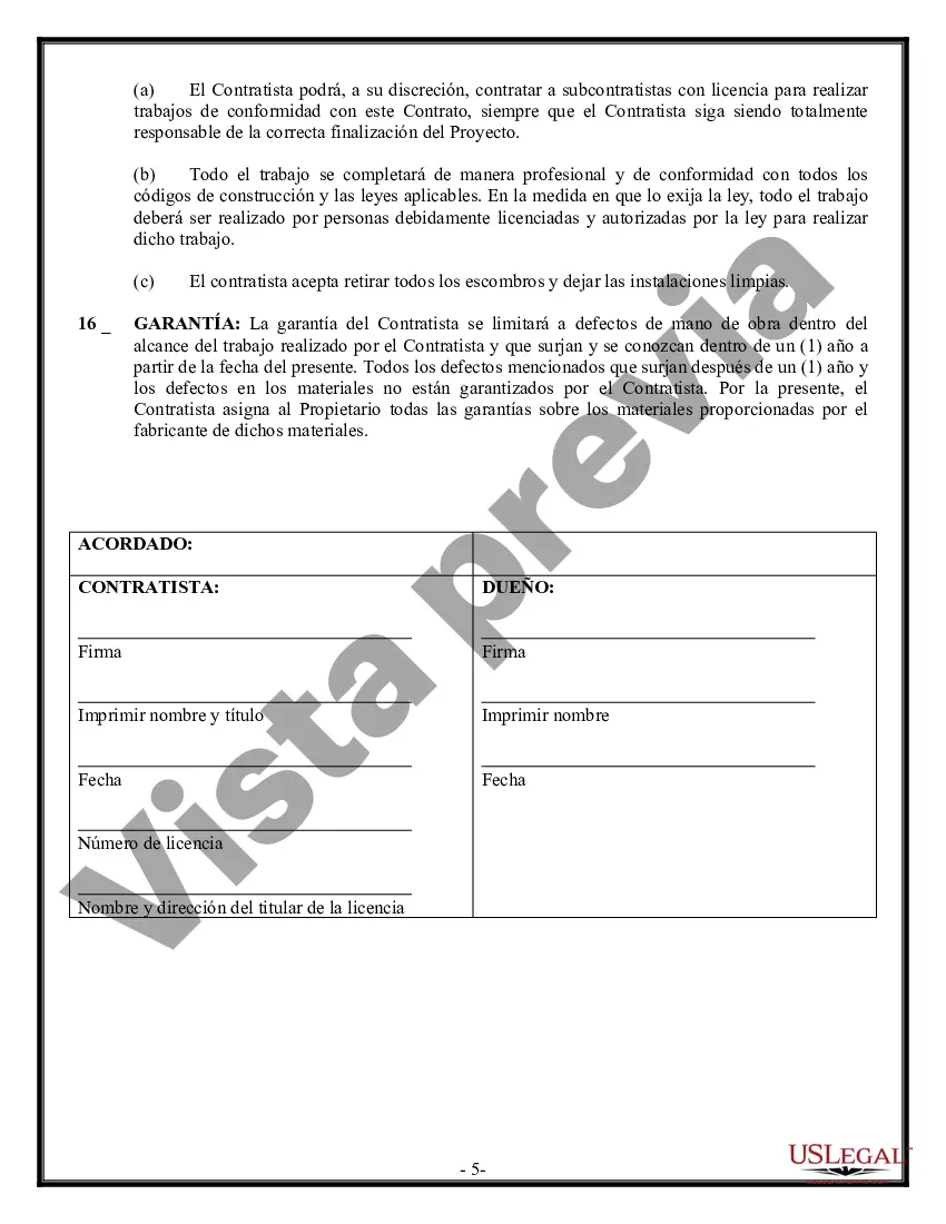 Preview Contrato de trabajo en el sitio para el contratista