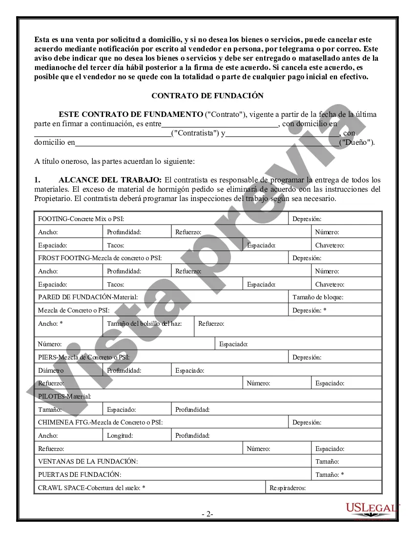 Preview Contrato de Fundación para Contratista