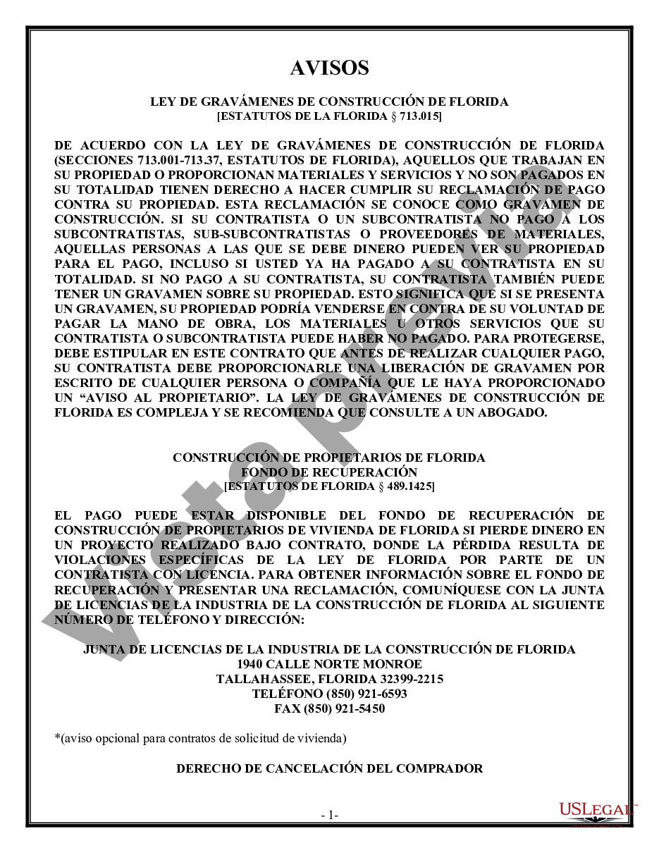 Florida Contrato de albañil para contratista - Contrato De Albañil | US  Legal Forms