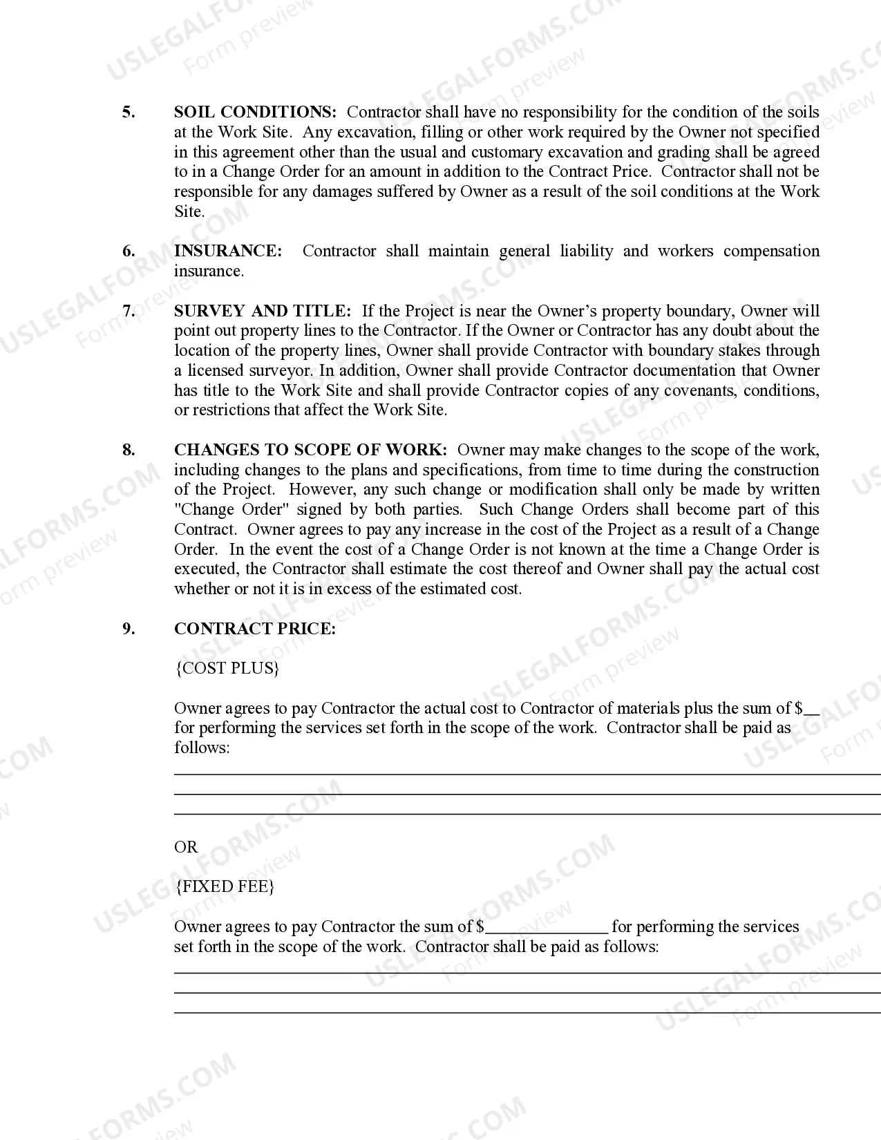 Preview Brick Mason Contract for Contractor