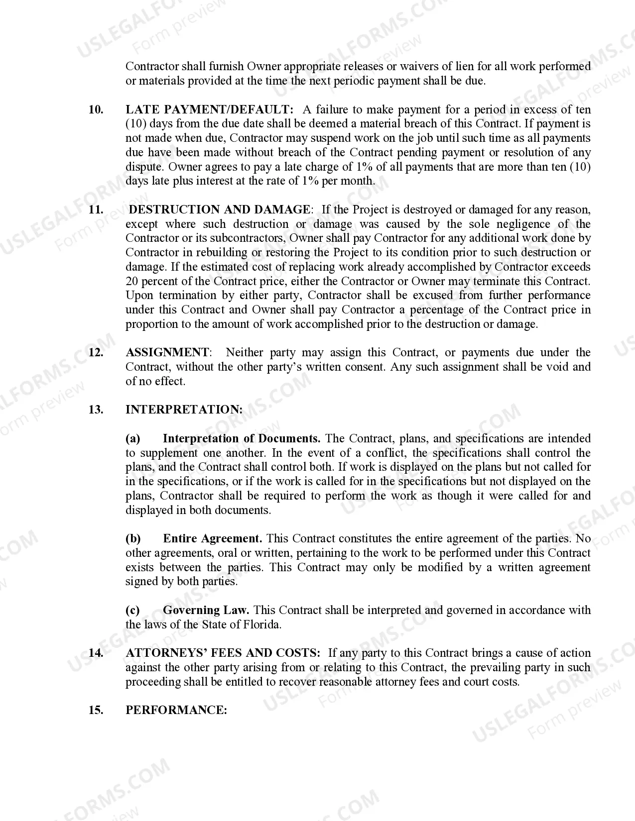 Preview Brick Mason Contract for Contractor