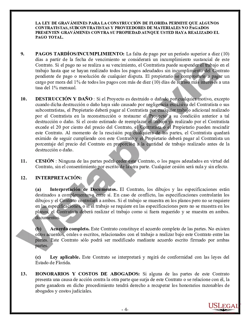 Preview Contrato de techado para contratista