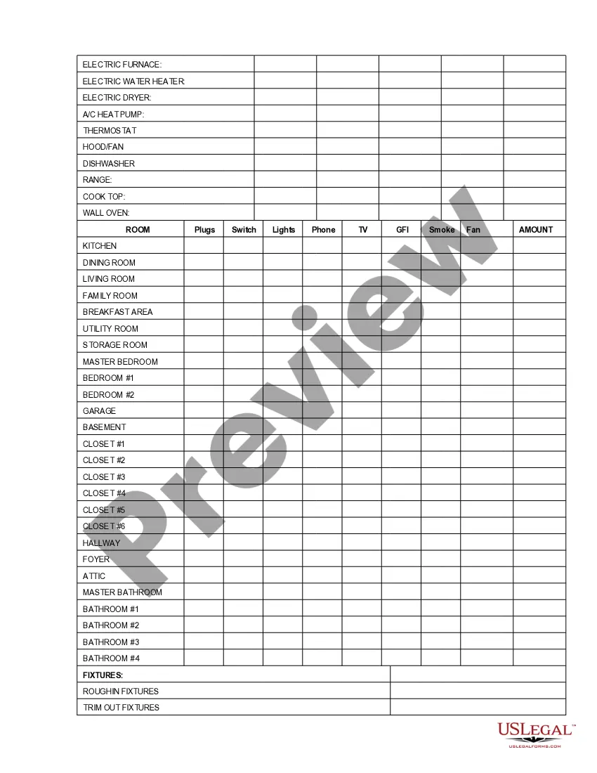 Preview Electrical Contract for Contractor
