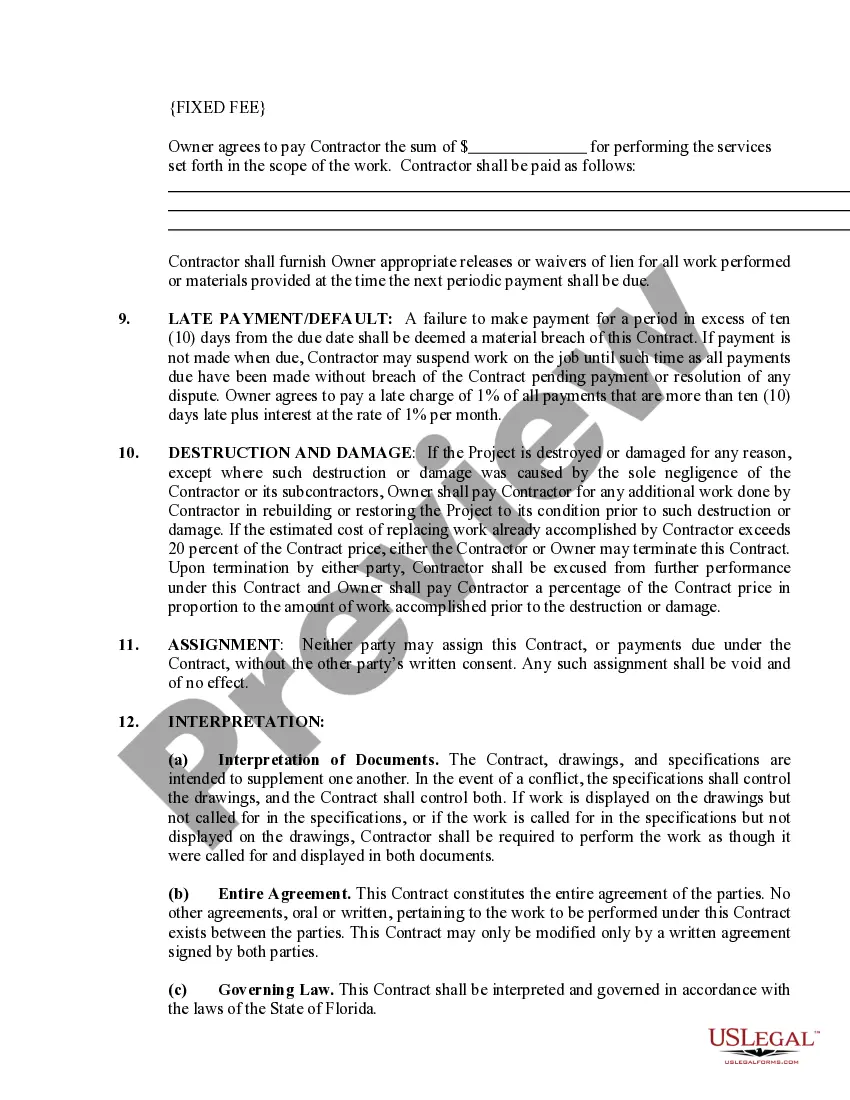 Preview Electrical Contract for Contractor