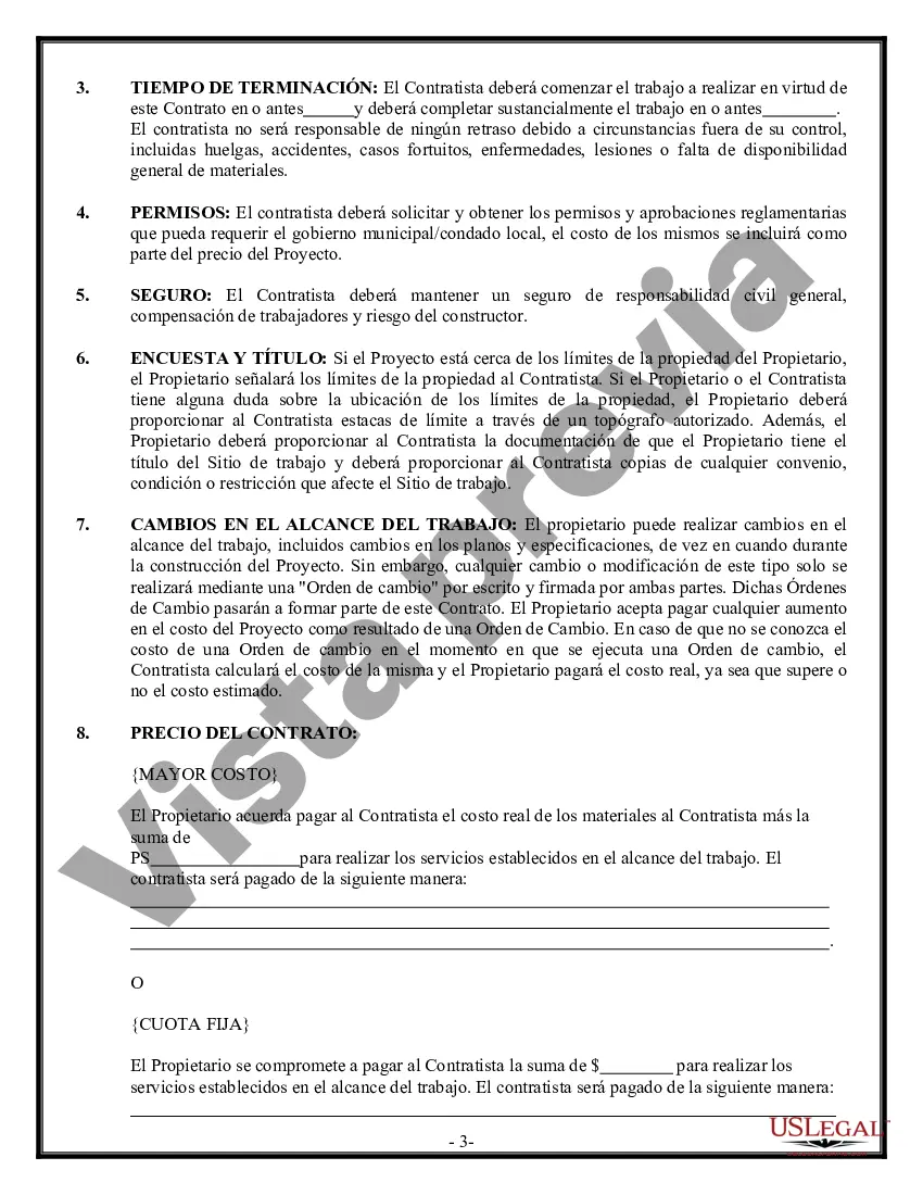 Preview Contrato de paneles de yeso de yeso para contratista