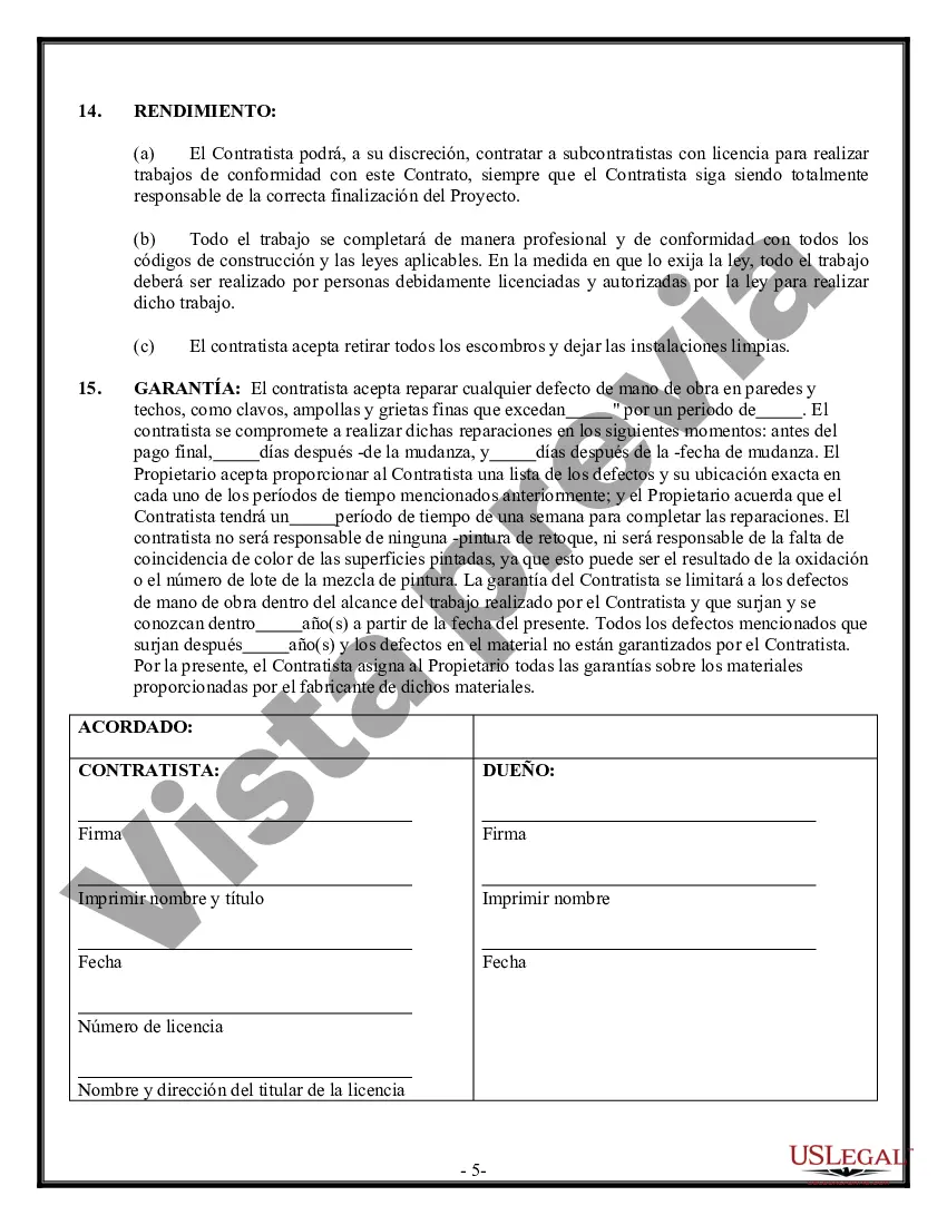 Preview Contrato de paneles de yeso de yeso para contratista