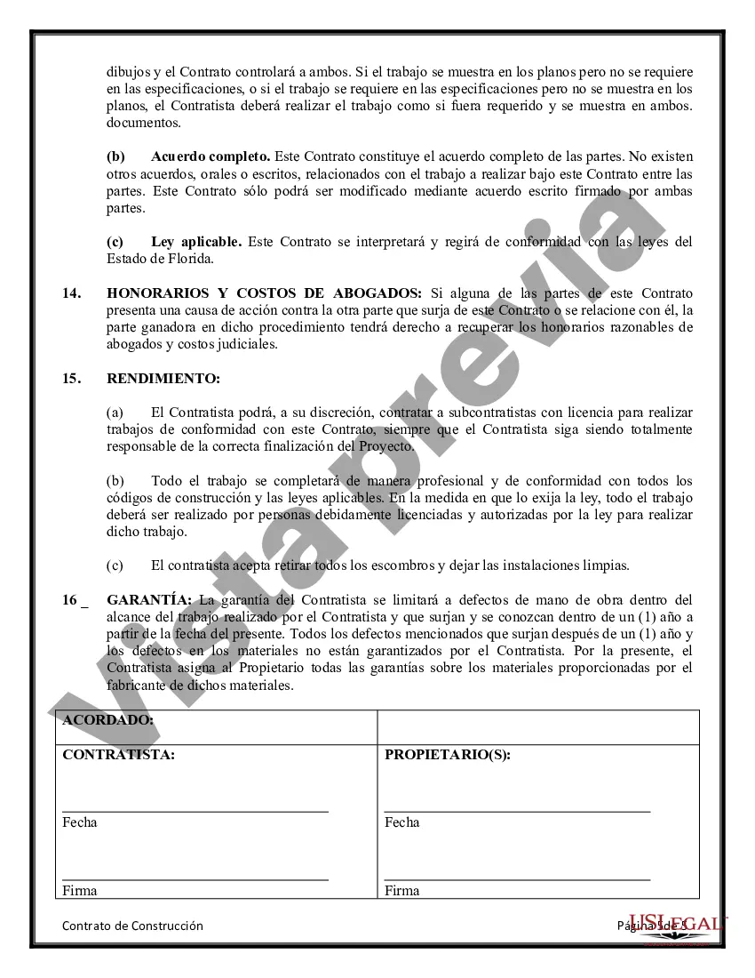 Preview Costo del contrato de construcción más o tarifa fija