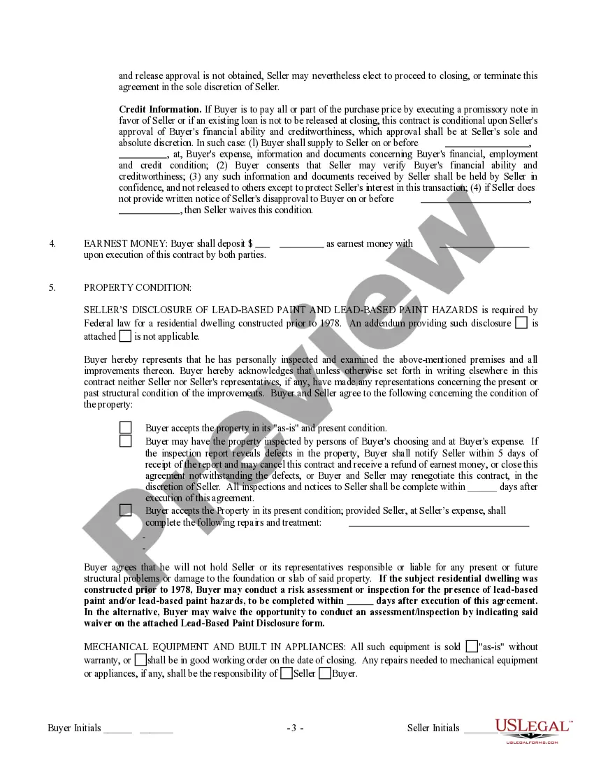 Preview Contract for Sale and Purchase of Real Estate with No Broker for Residential Home Sale Agreement