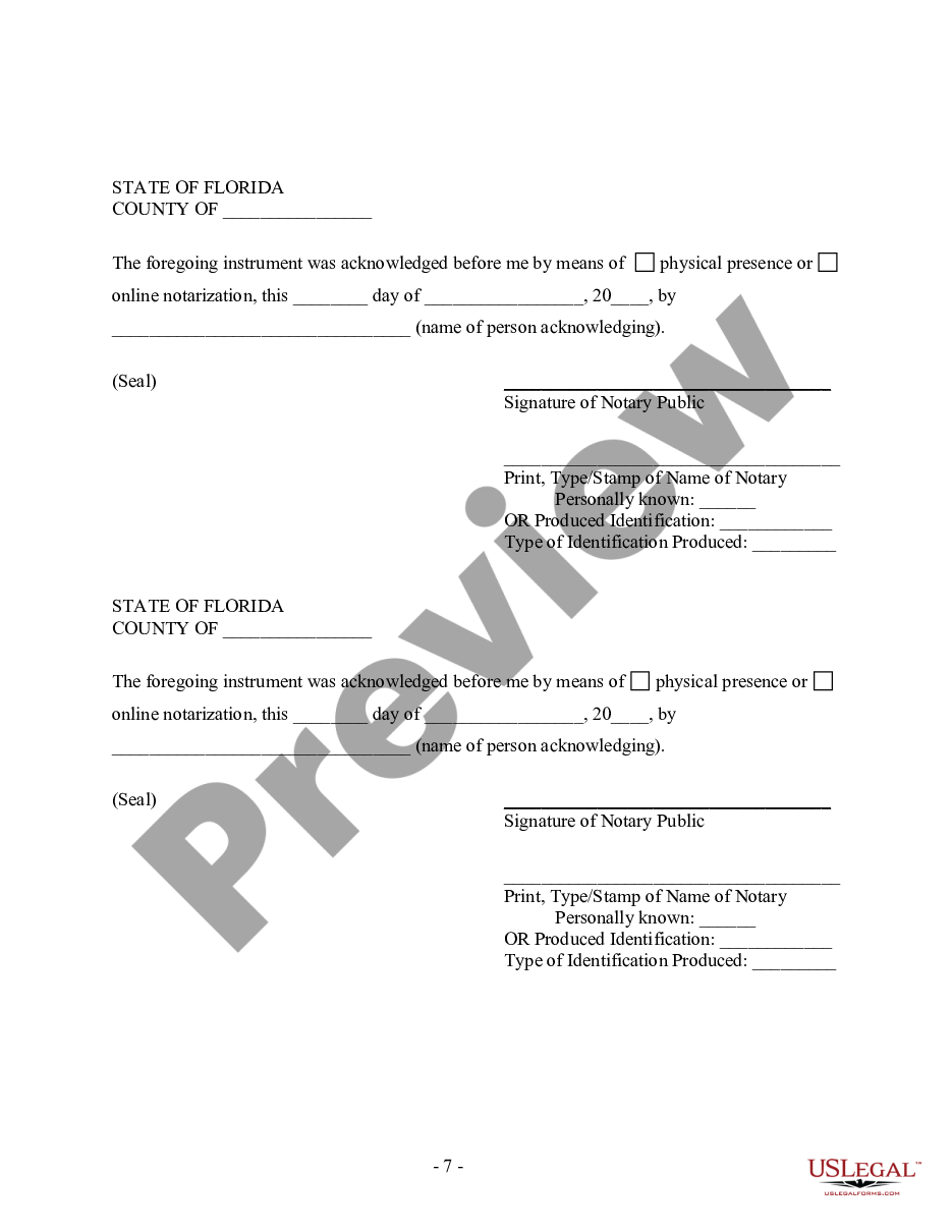 page 6 Florida Prenuptial Premarital Agreement with Financial Statements preview