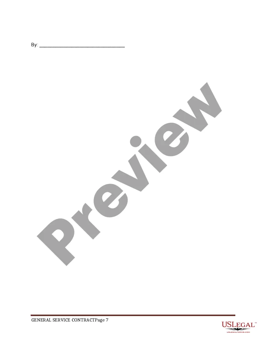 Preview General Service Contract