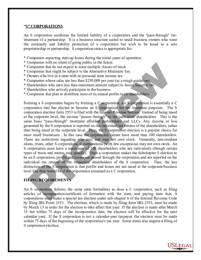 Preview Florida Business Incorporation Package to Incorporate Corporation