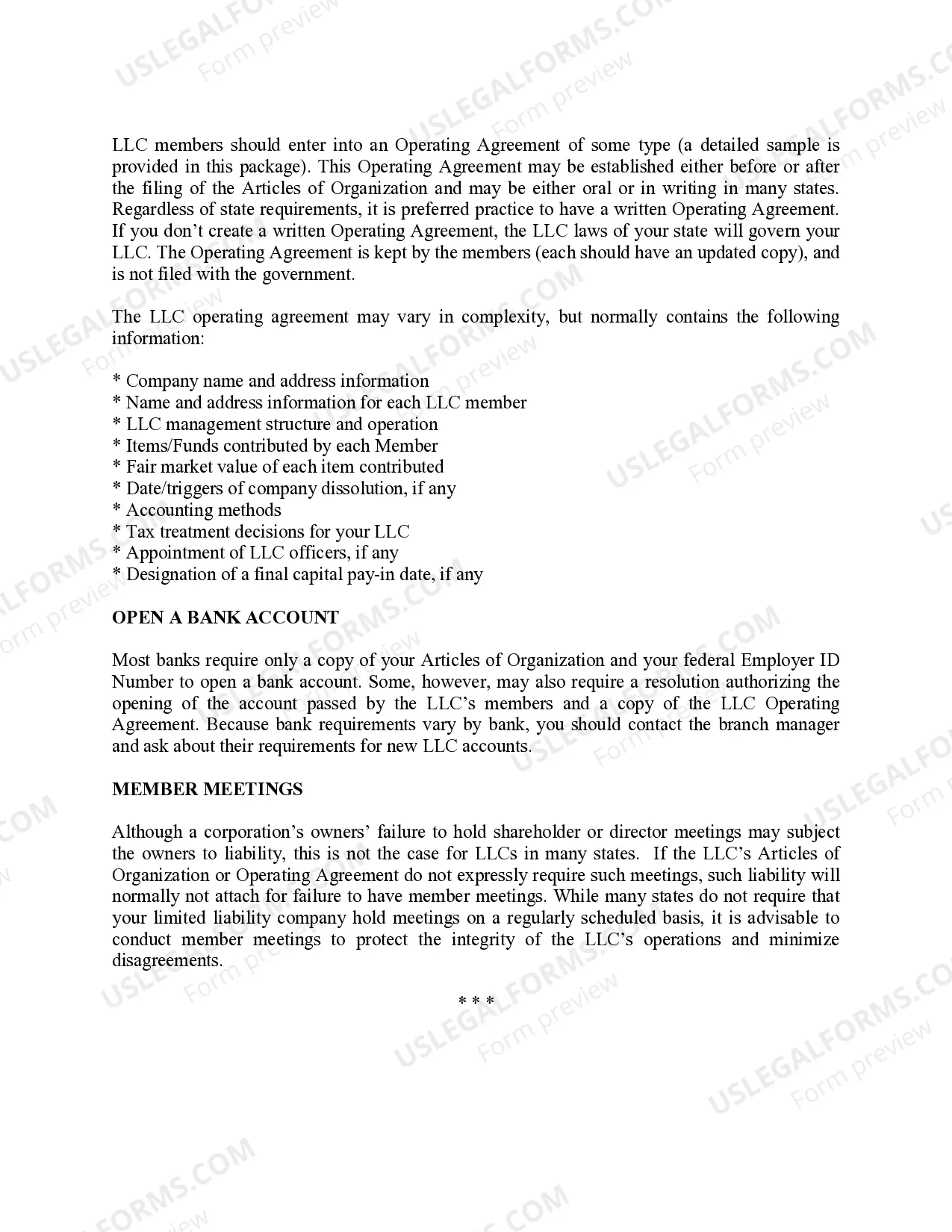 Preview Florida LLC Formation for Rental Property