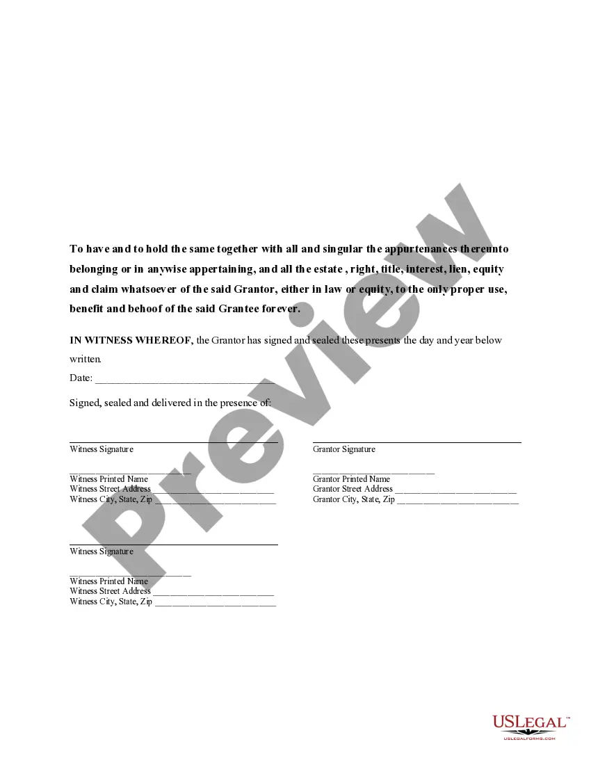 Preview Quitclaim Deed from Individual to Husband and Wife