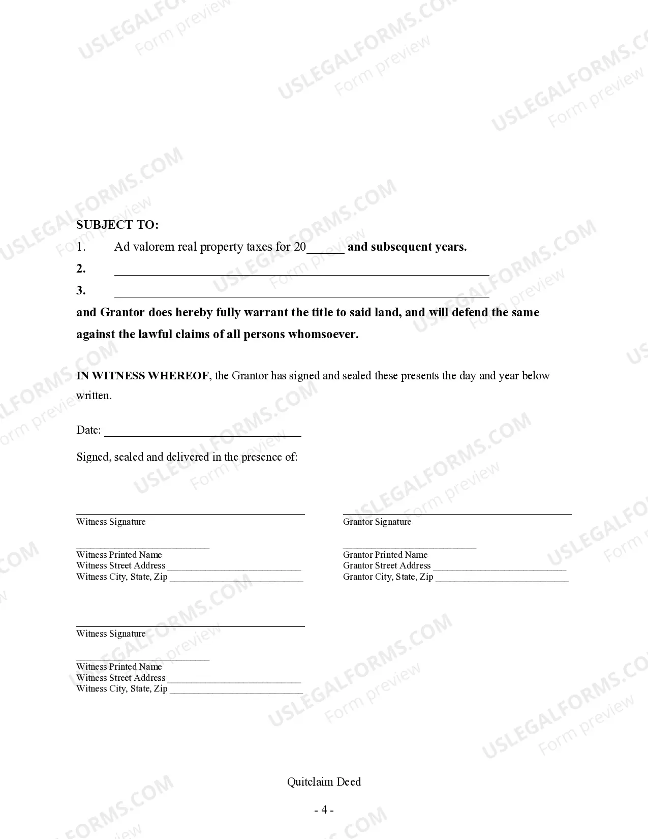 Preview Warranty Deed from Individual to Husband and Wife