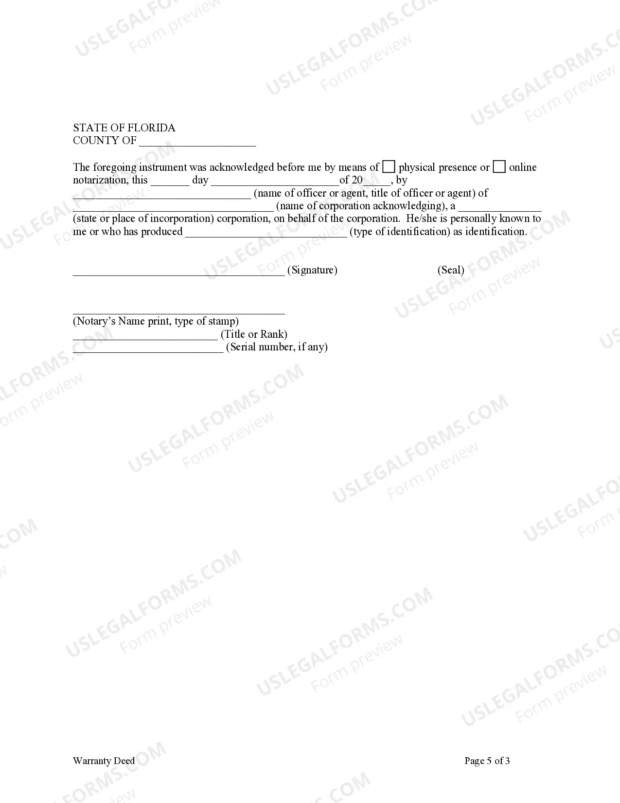 Preview Warranty Deed from Corporation to Two Individuals