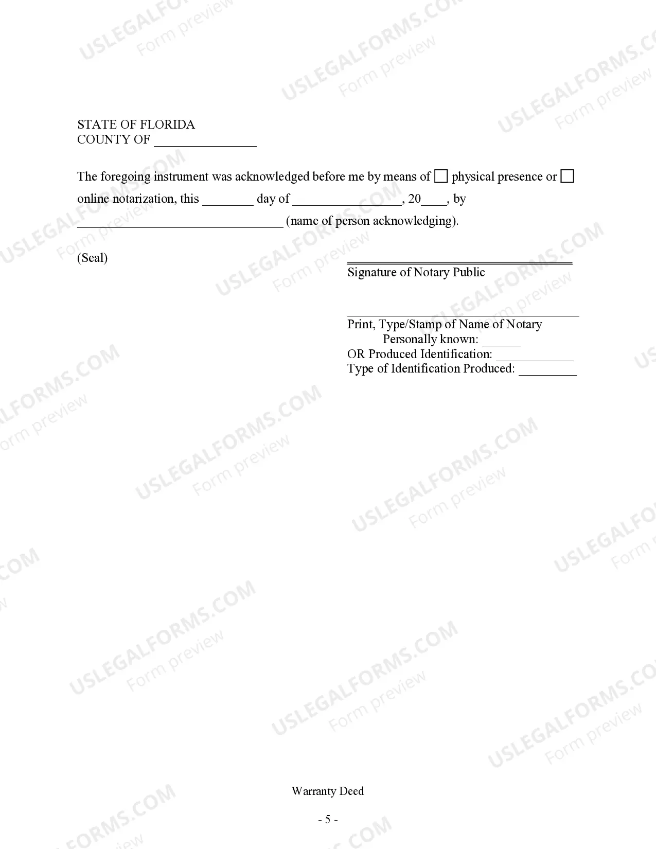 Preview Warranty Deed from Individual to a Trust