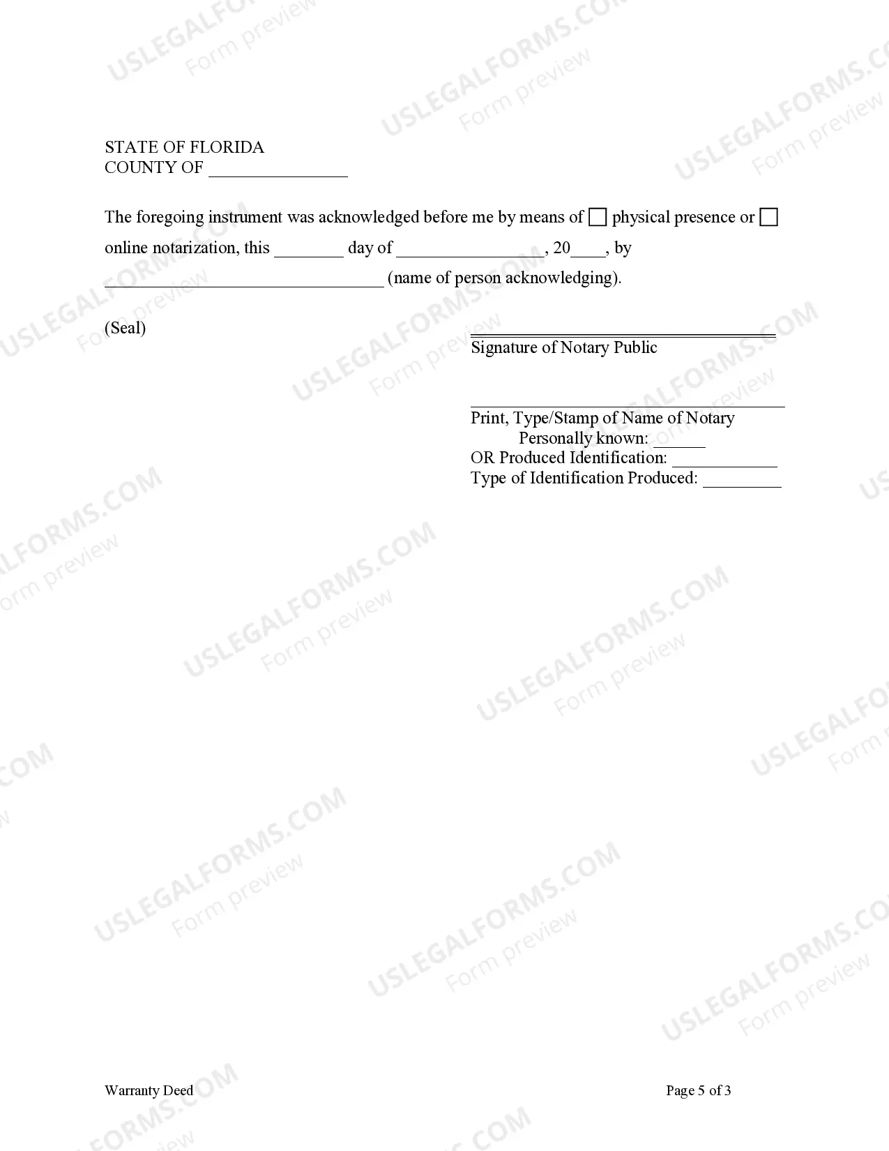 Preview Warranty Deed from Husband to Himself and Wife