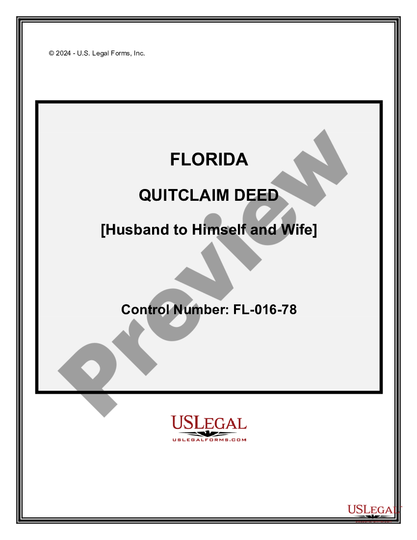 Example Of Completed Florida Quit Claim Deed With Right Us Legal Forms 5534