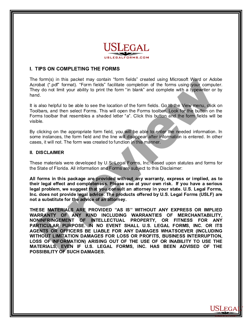 Example Of Completed Florida Quit Claim Deed With Life Estate Form Us Legal Forms 8594