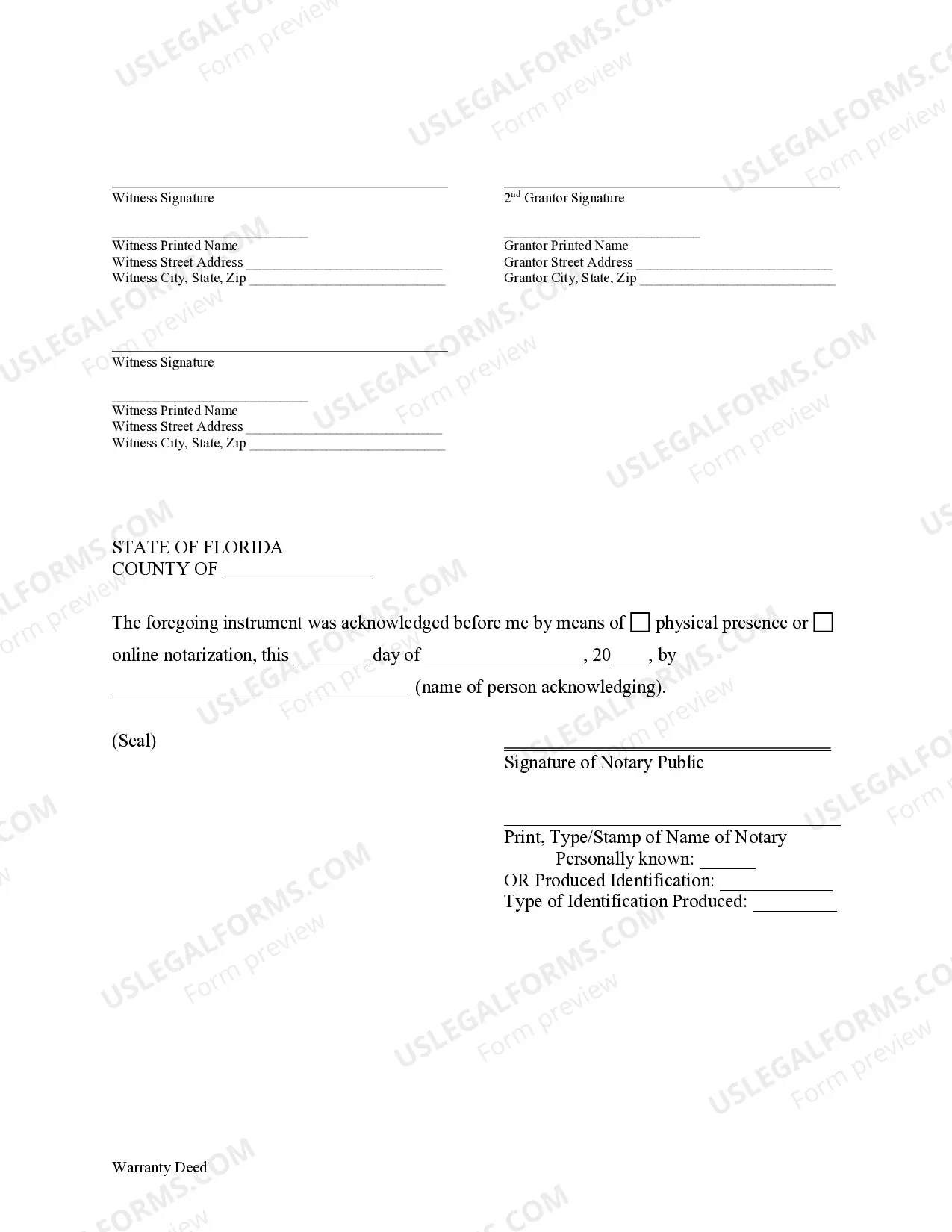 Preview Warranty Deed from Husband and Wife to Husband and Wife