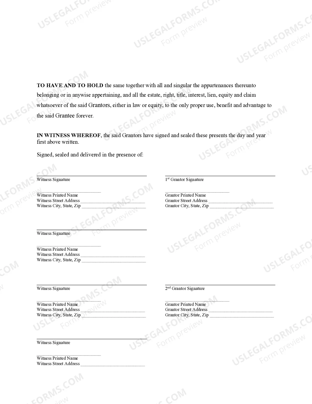 Preview Quitclaim Deed from Husband and Wife to an Individual