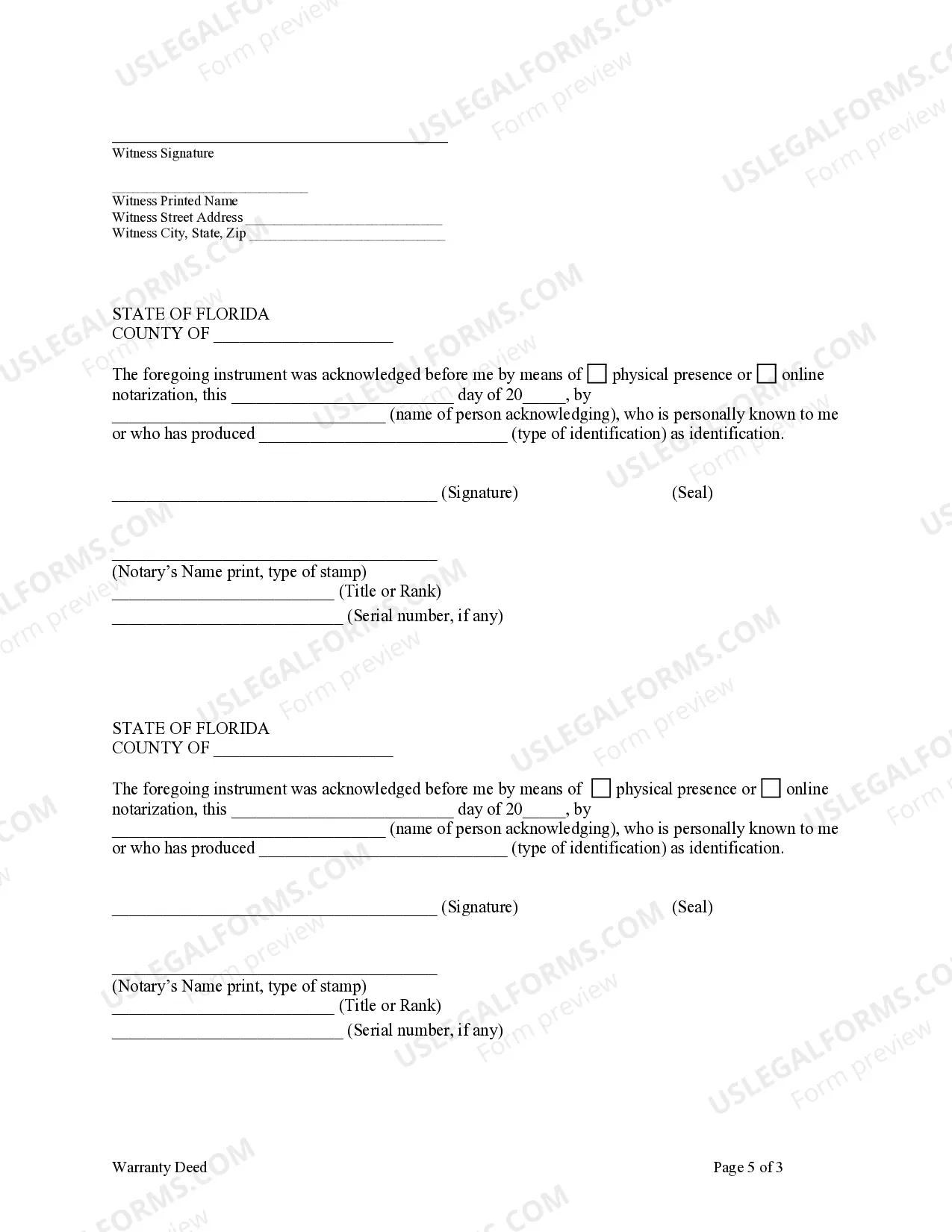 Preview Warranty Deed to Child Reserving a Life Estate in the Parents