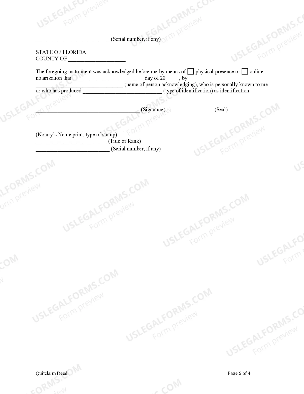 Preview Quitclaim Deed - Three Individuals to One Individual