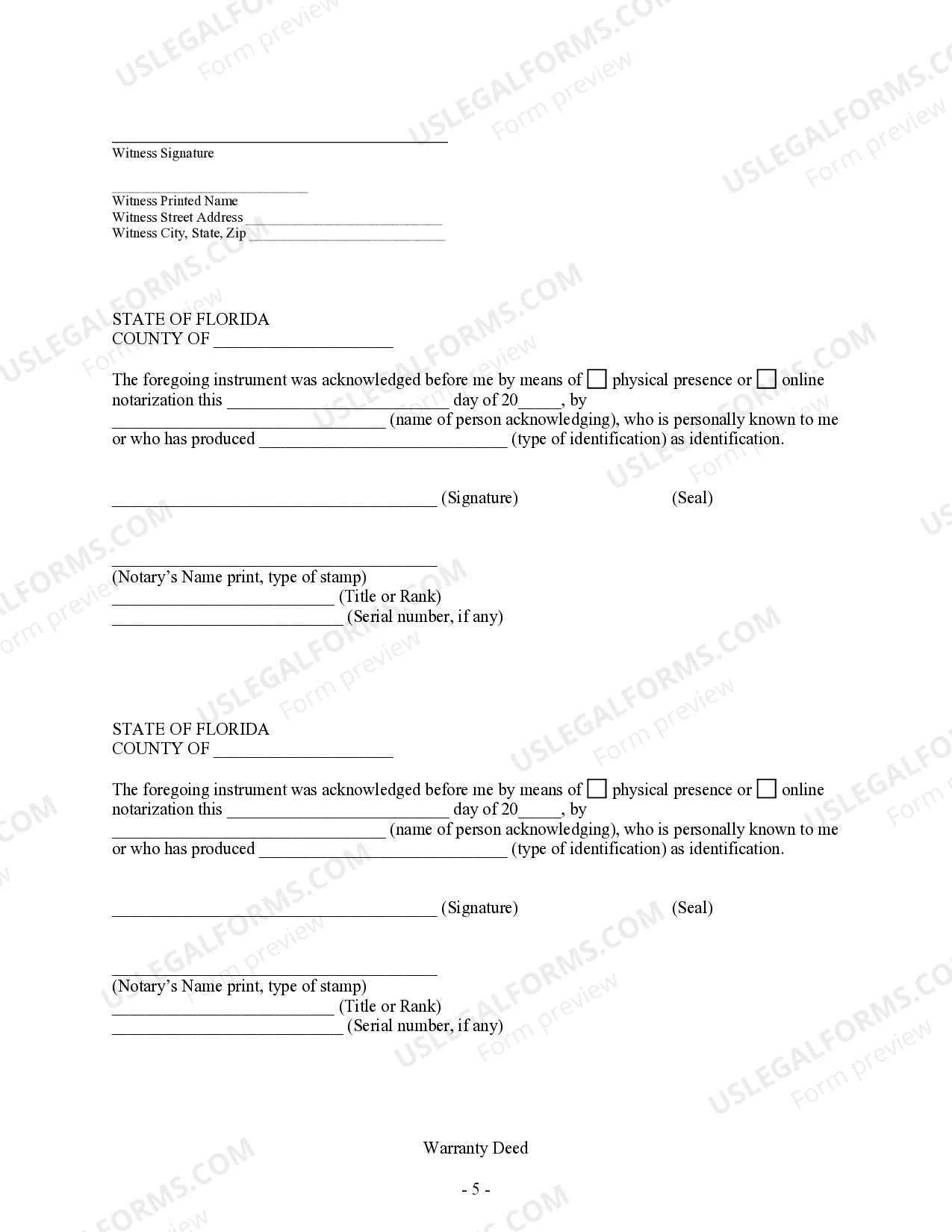 Preview Warranty Deed - Two Individuals to One Individual