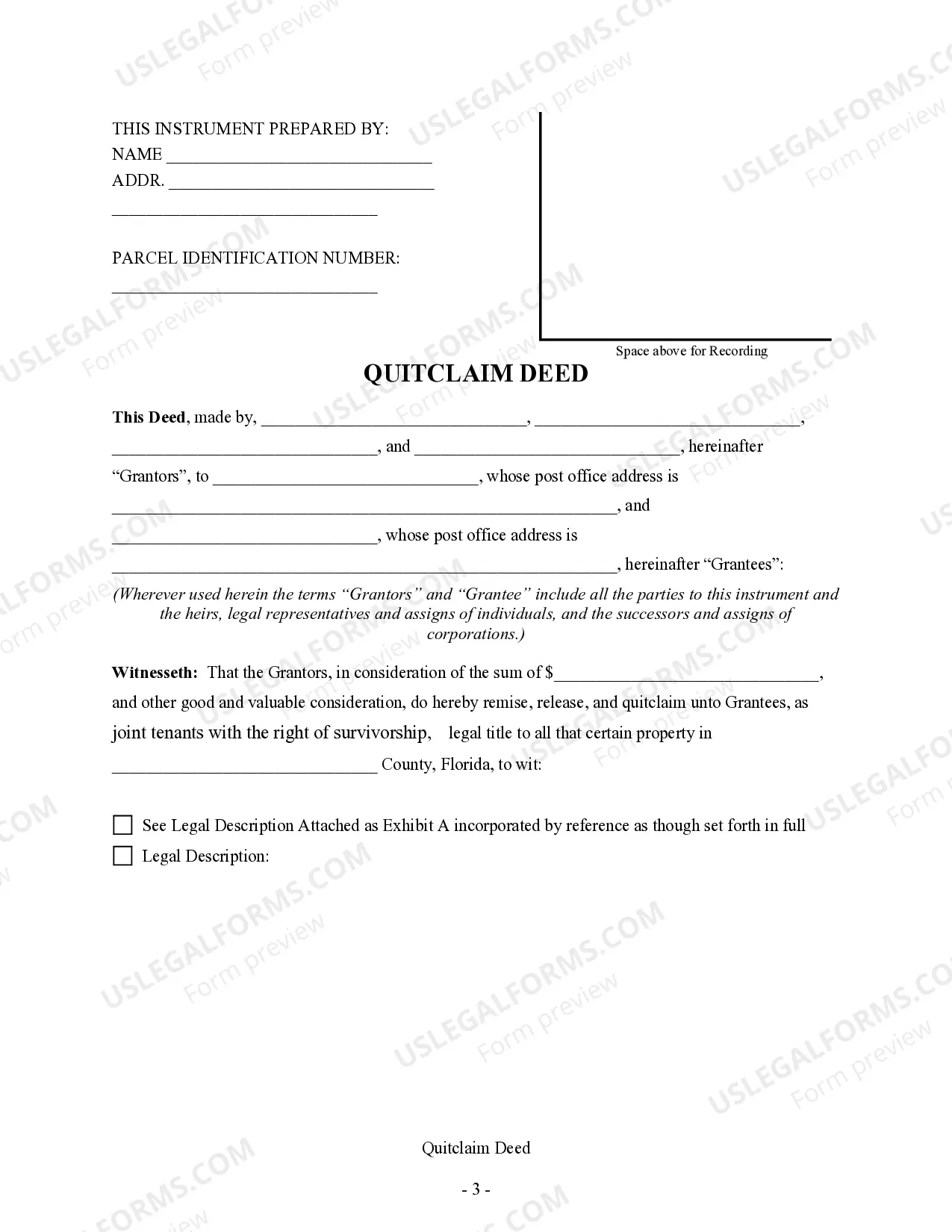 Preview Quitclaim Deed - Four Individuals to Husband and Wife