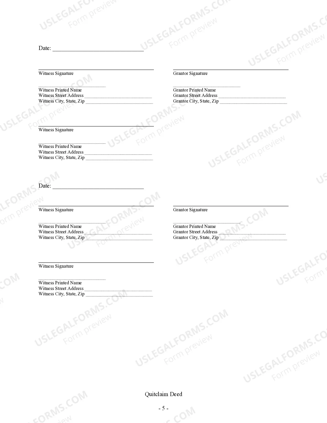 Preview Quitclaim Deed - Four Individuals to Husband and Wife