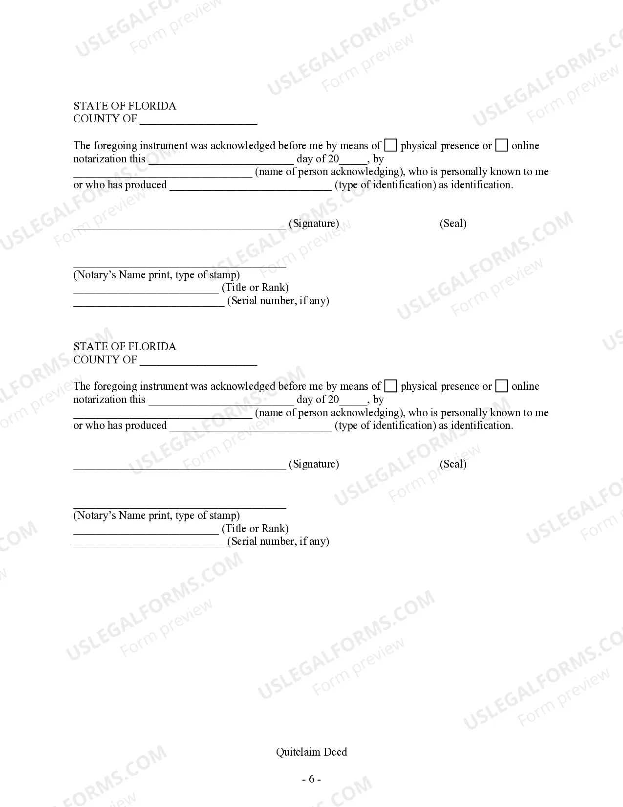 Preview Quitclaim Deed - Four Individuals to Husband and Wife