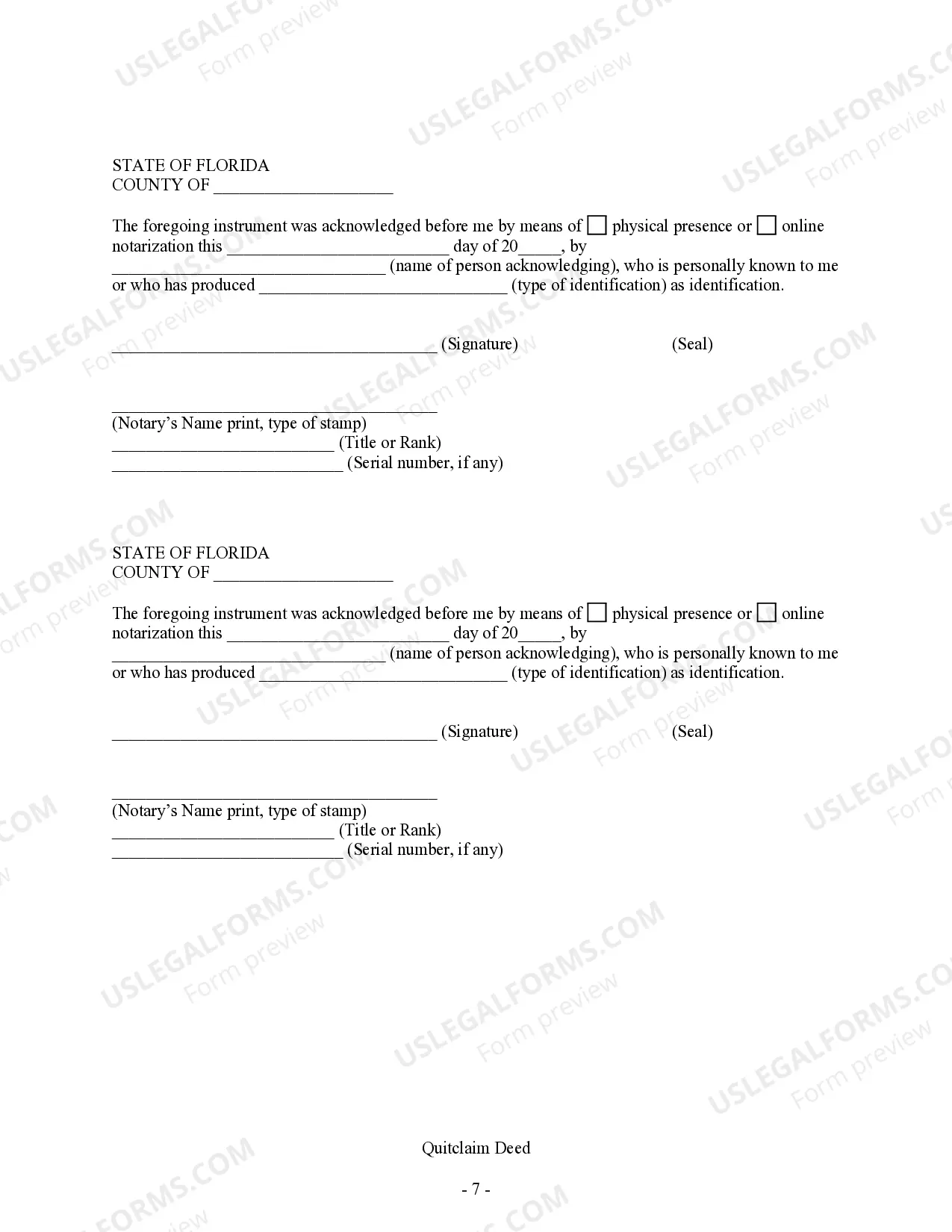 Preview Quitclaim Deed - Four Individuals to Husband and Wife