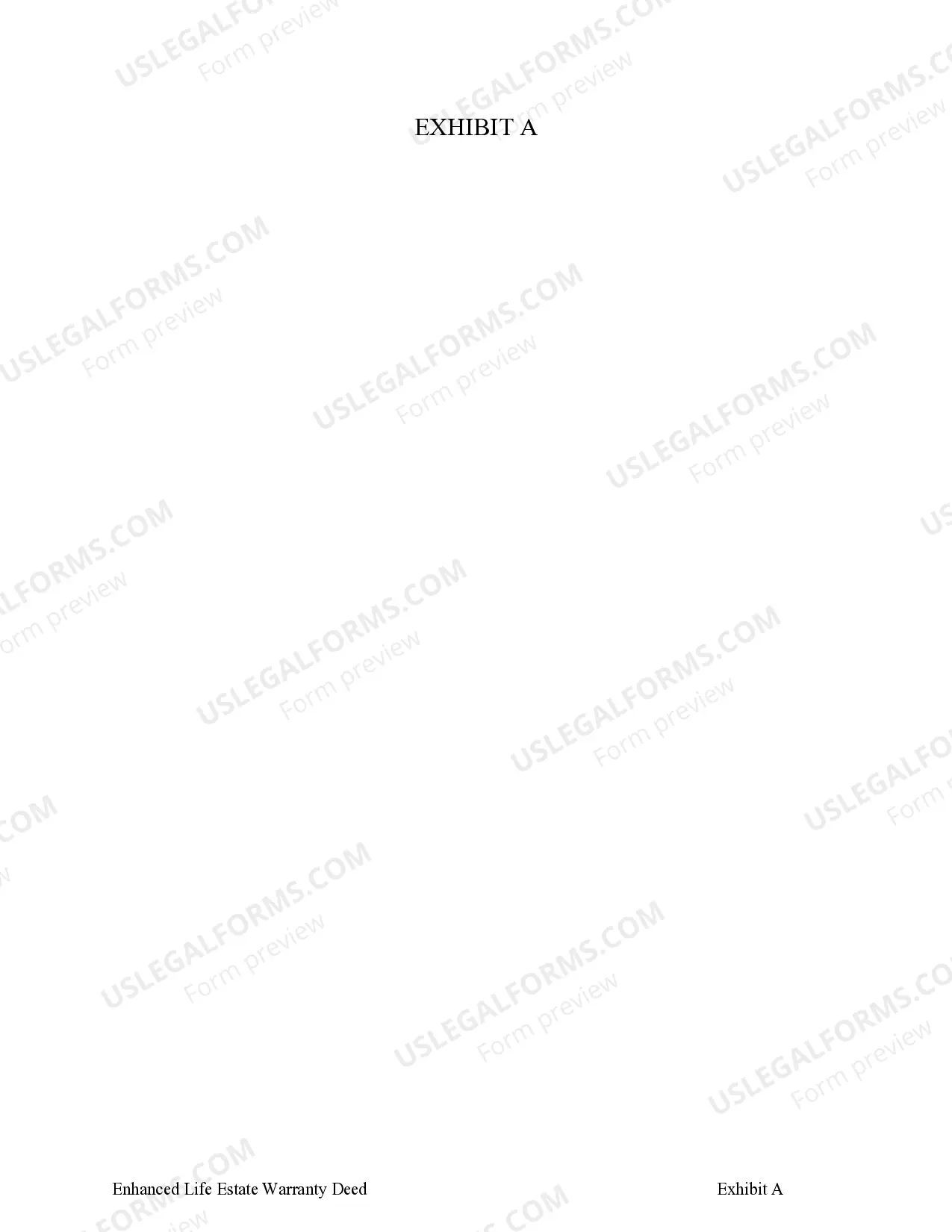 Preview Enhanced Life Estate or Lady Bird Deed - Individual to Individual