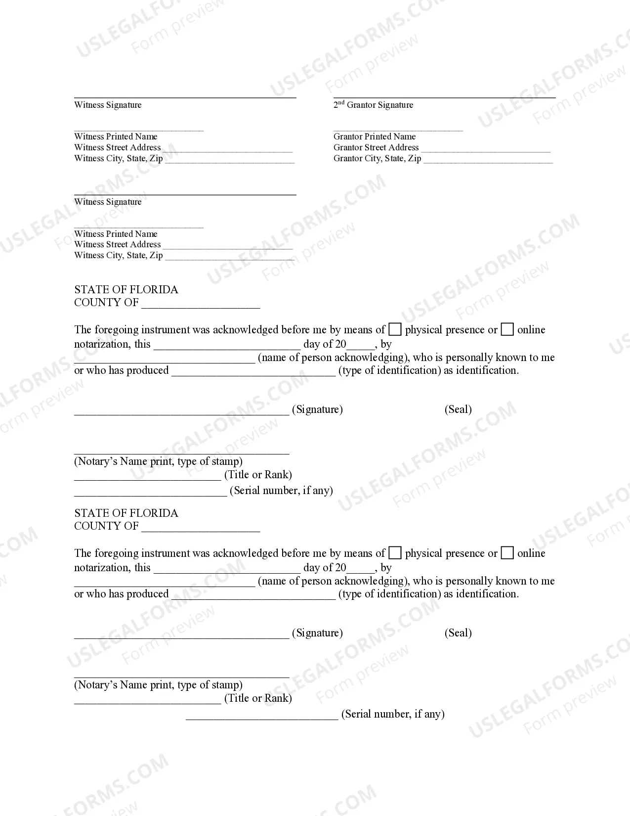 Preview Warranty Deed - Two Individual Grantors to Two Individual Grantees as Joint Tenants
