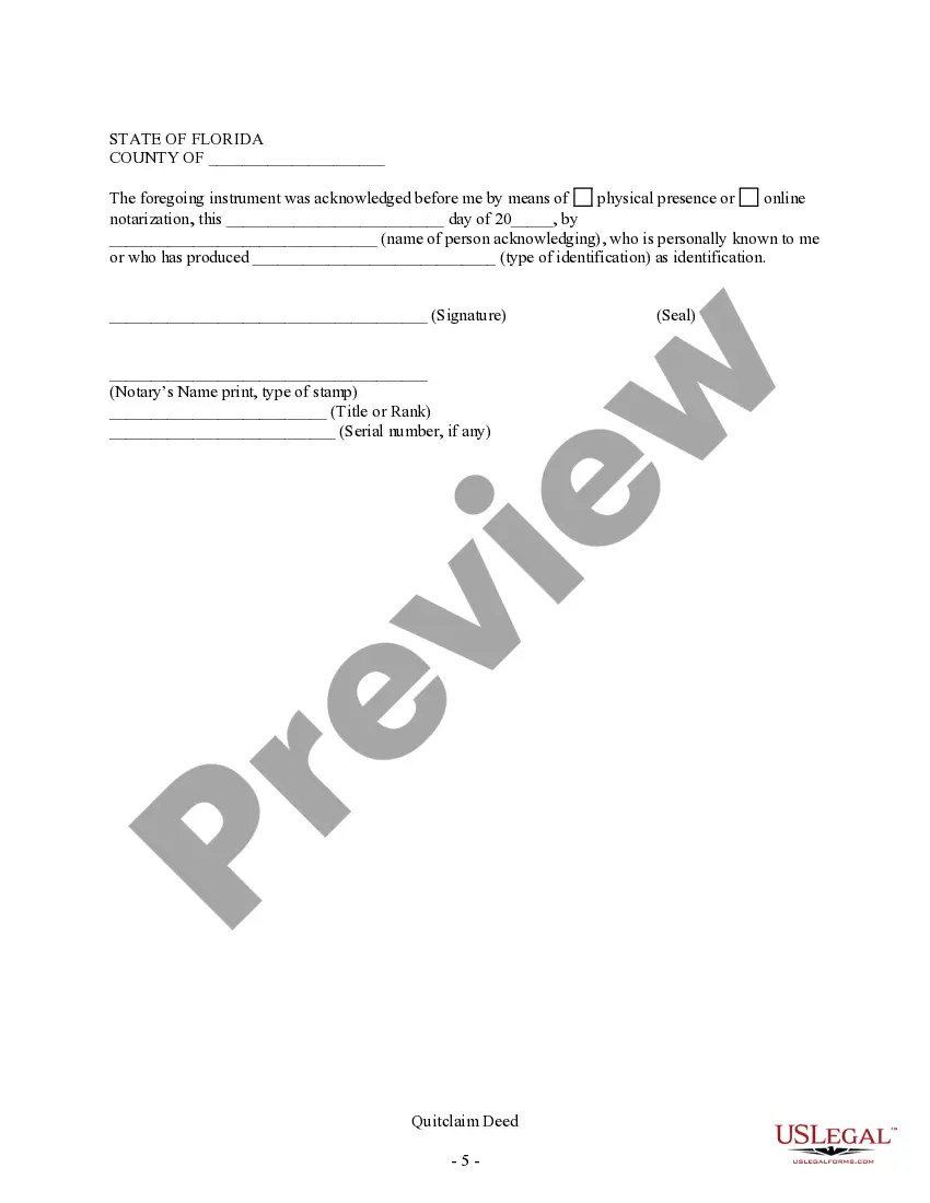 Preview Quitclaim Deed from Individual to Two Individuals in Joint Tenancy