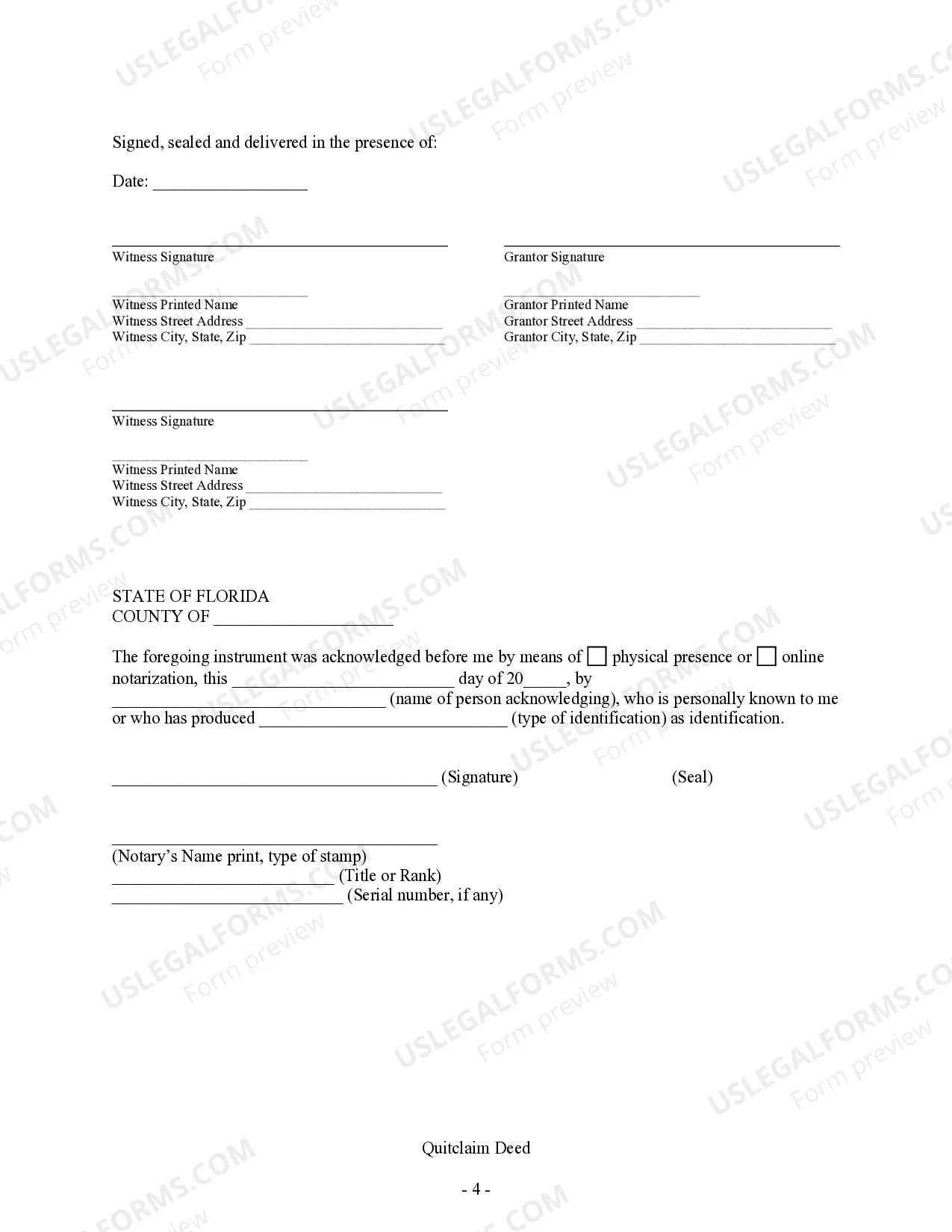 Preview Quitclaim Deed - One Individual to Two Individuals