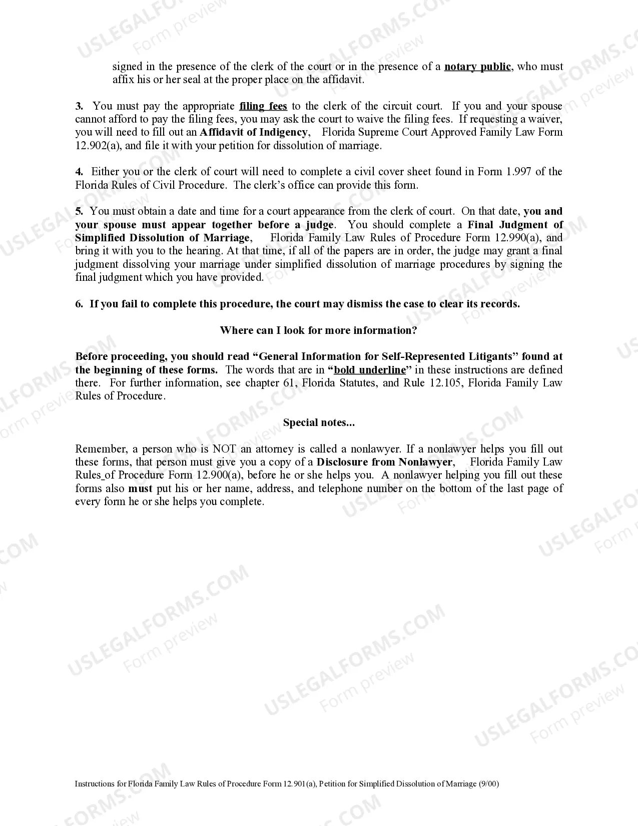 Preview Simplified Petition for Dissolution of Marriage and Order
