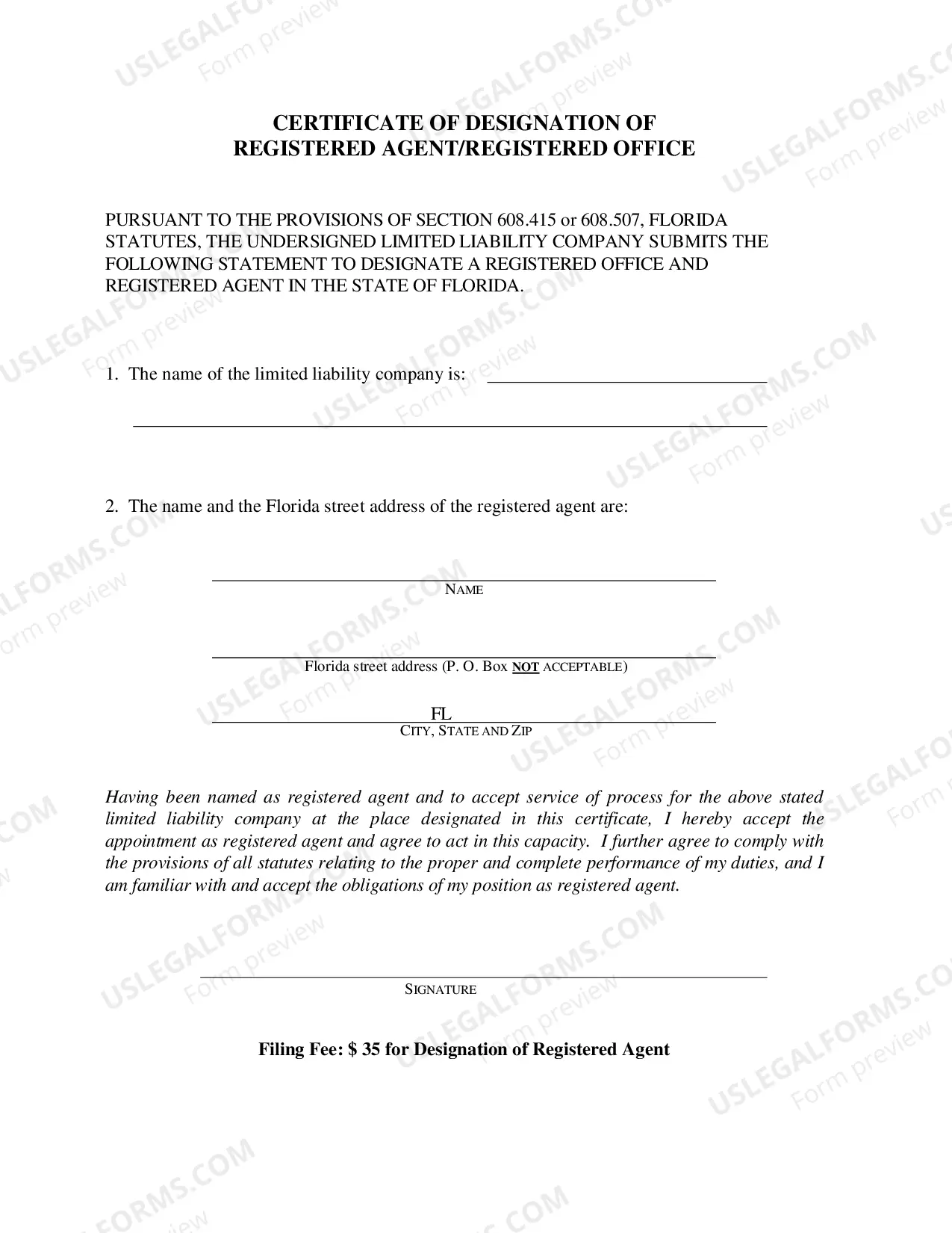 Preview Articles of Organization