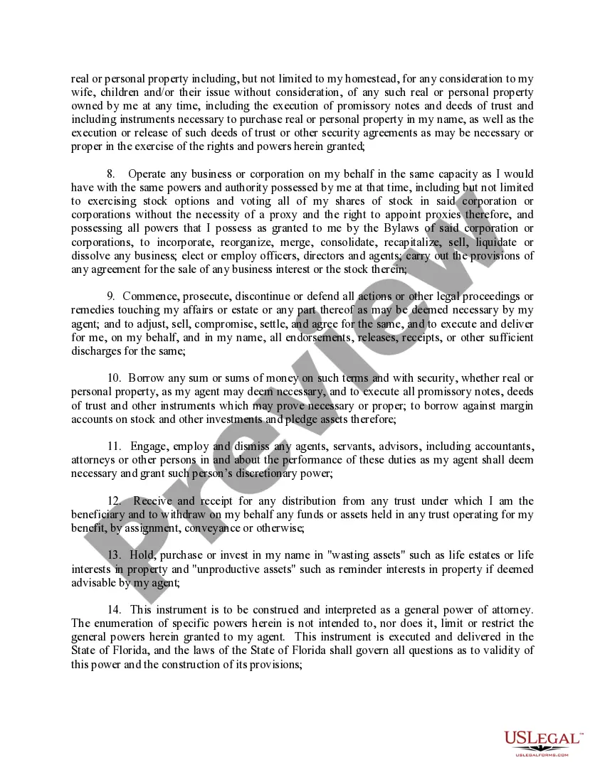 Preview General Power of Attorney for Property and Finances - Nondurable