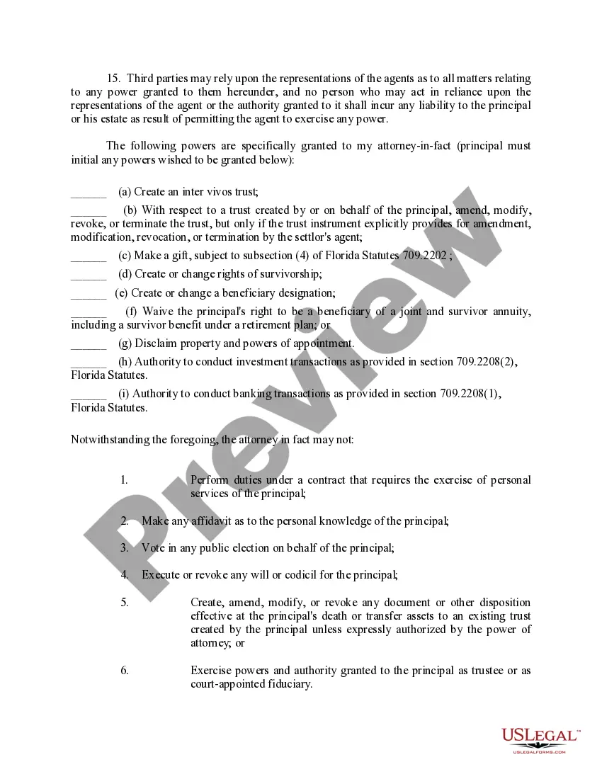 Preview General Power of Attorney for Property and Finances - Nondurable
