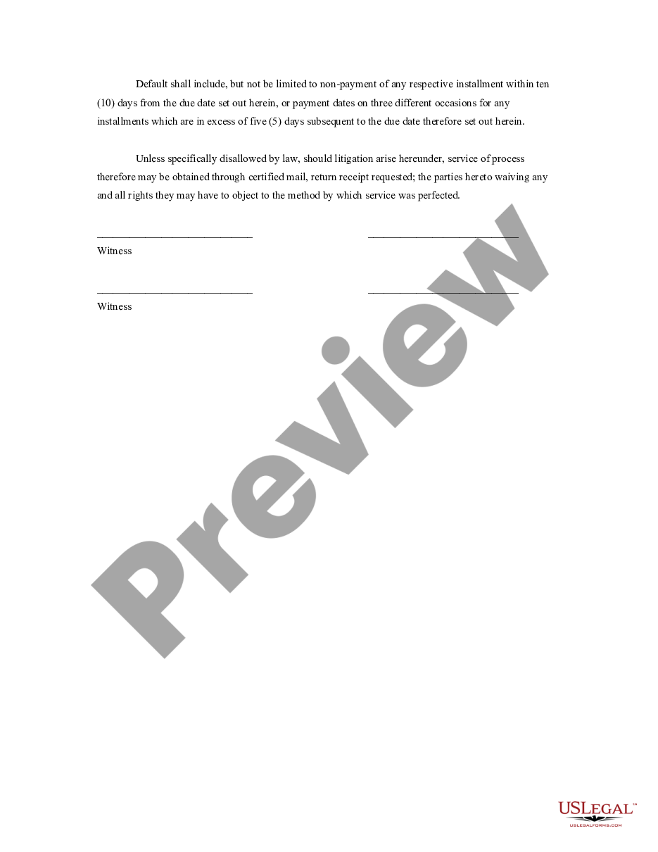 page 1 Mortgage Note preview