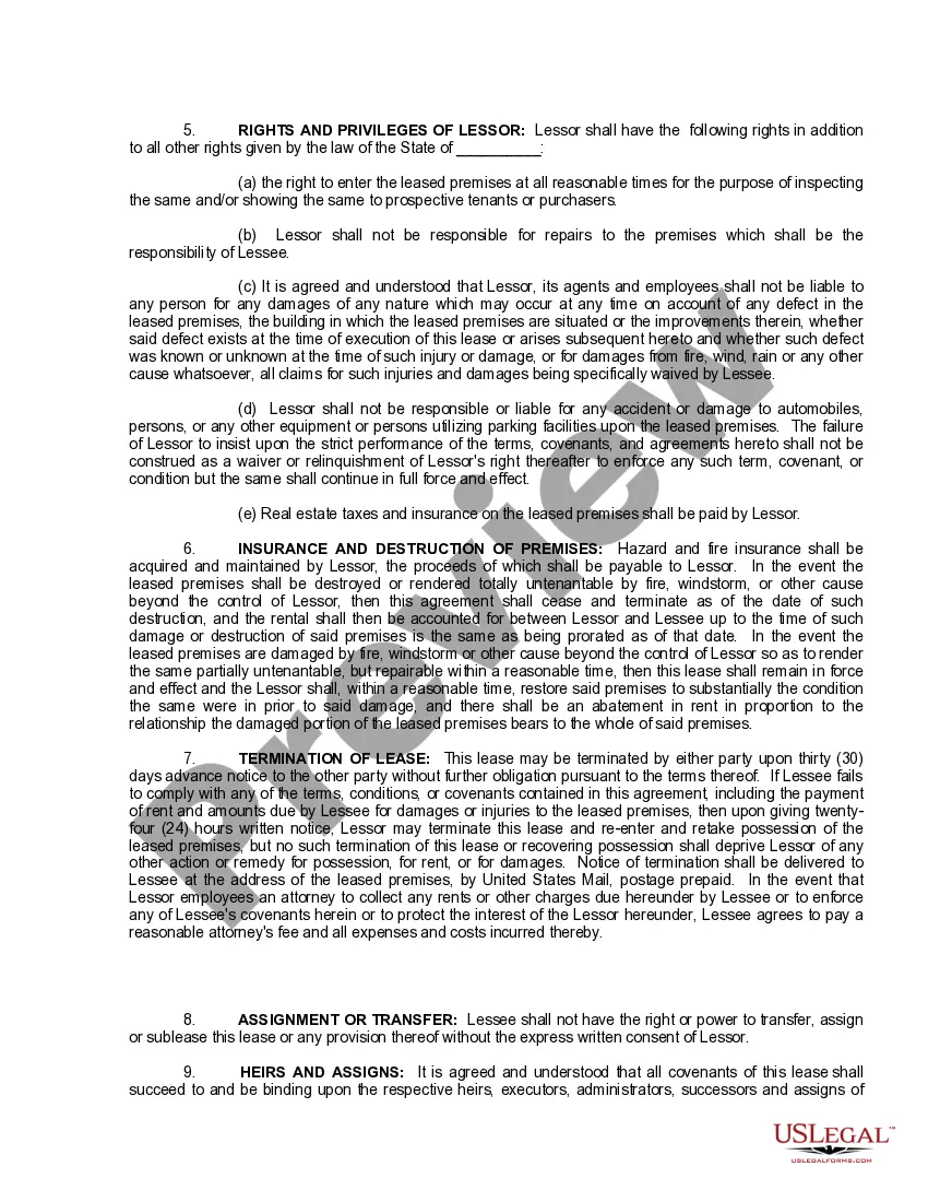 Preview Residential Rental Lease Agreement