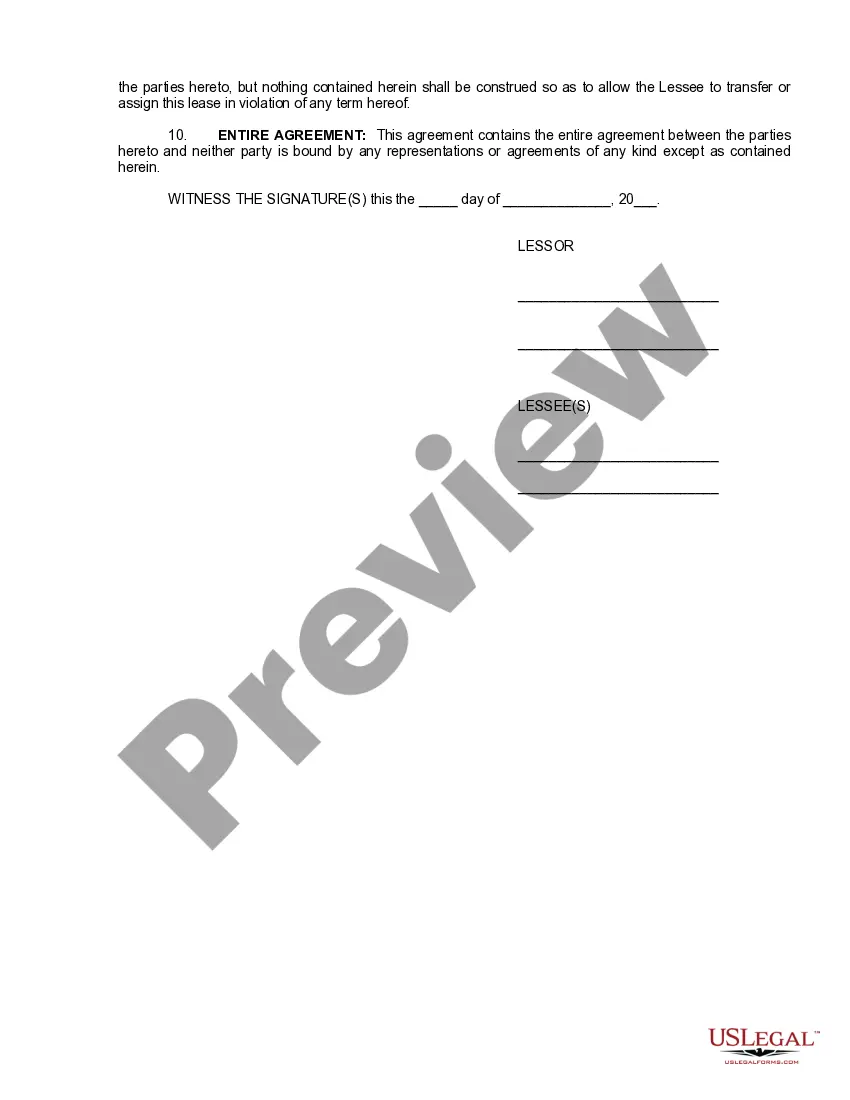 Preview Residential Rental Lease Agreement