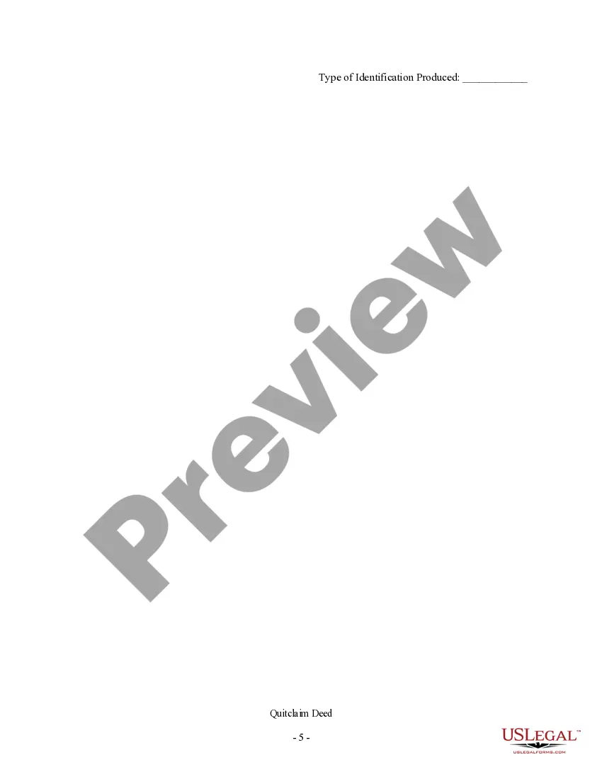 Preview Quitclaim Deed - Trust to Trust