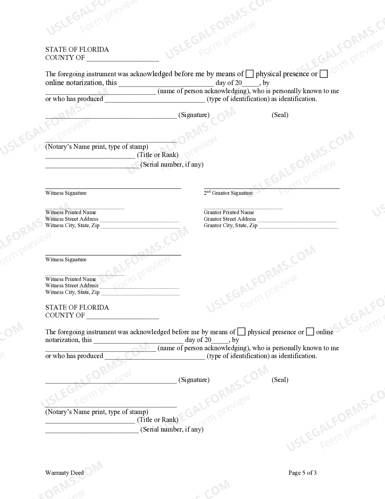 Preview Warranty Deed - Two Individuals to Two Individuals