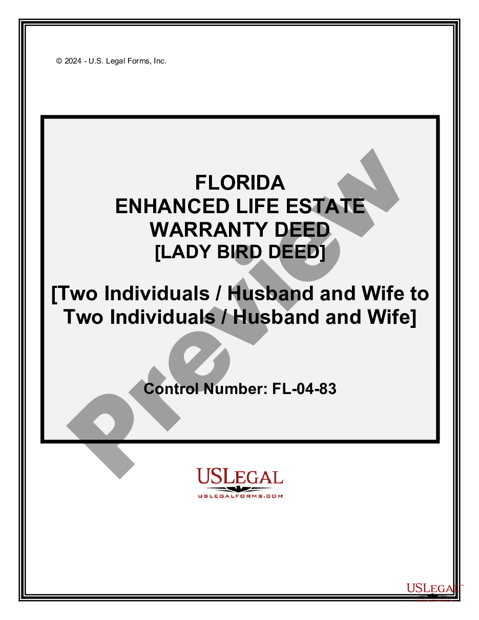 Gainesville Florida Enhanced Life Estate Or Lady Bird Deed Two