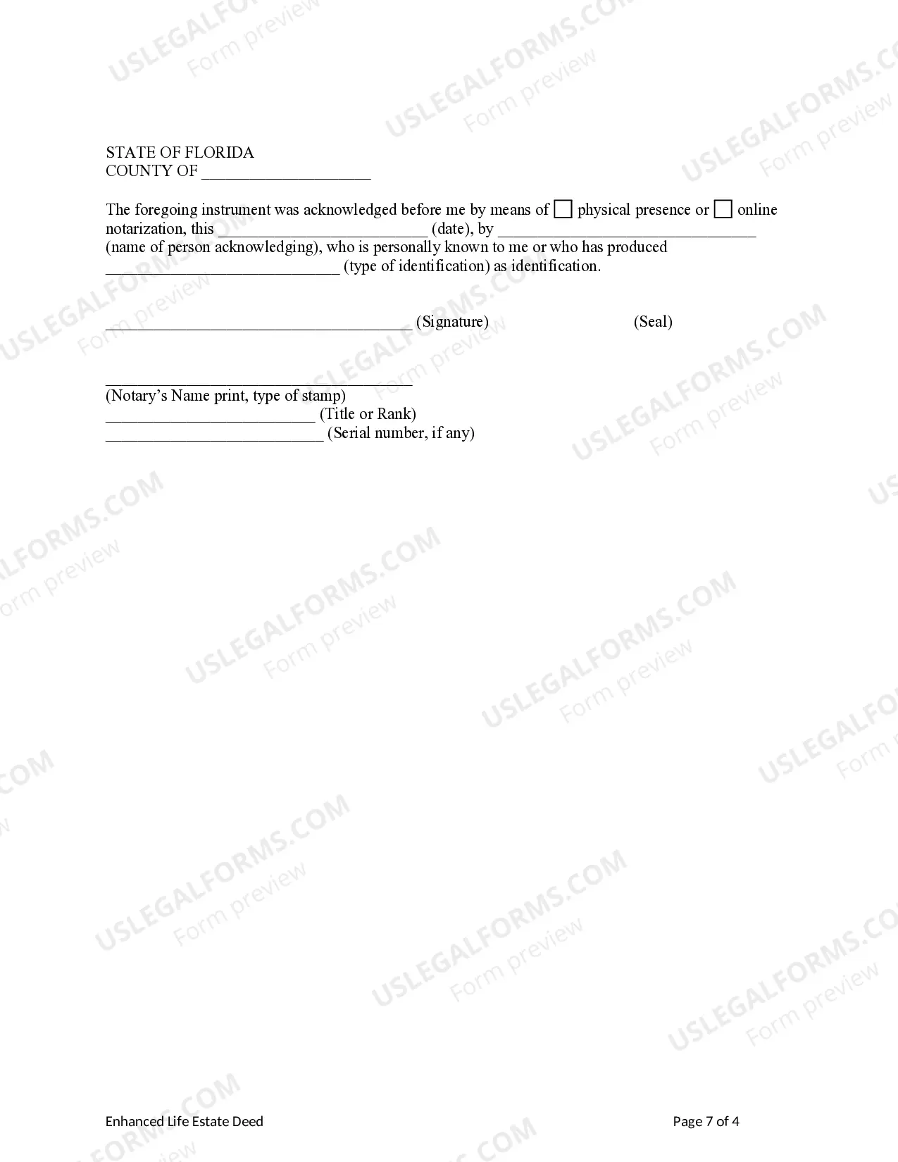 Preview Enhanced Life Estate or Lady Bird Deed - Two Individuals / Husband and Wife to Two Individuals / Husband and Wife